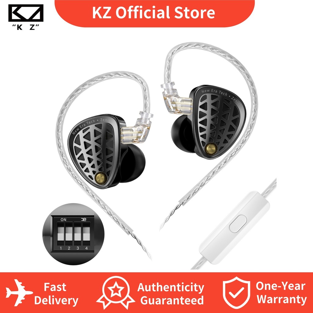 KZ Zenith Fones De Ouvido Intra-Auriculares Com Fio Microfone