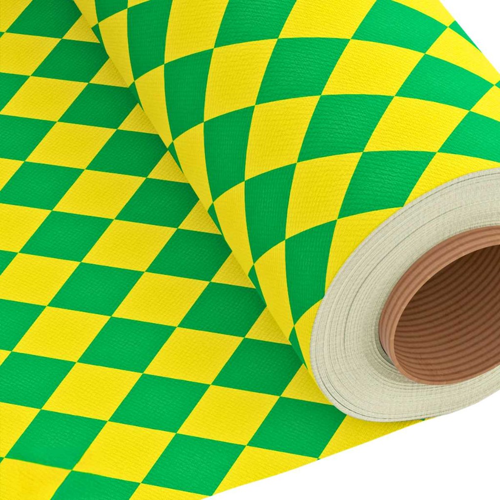 Tnt Estampado - Fundo Amarelo Losango Verde SF em Oferta na Shopee