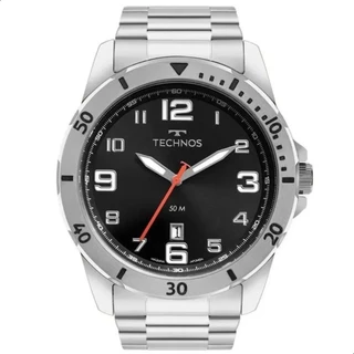 Relógio Masculino Technos Prata Analógico Com Calendário 2115MYK/1P