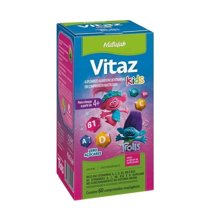 Suplemento Vitamínico Vitaz Kids Trolls 60 comprimidos | Shopee Brasil