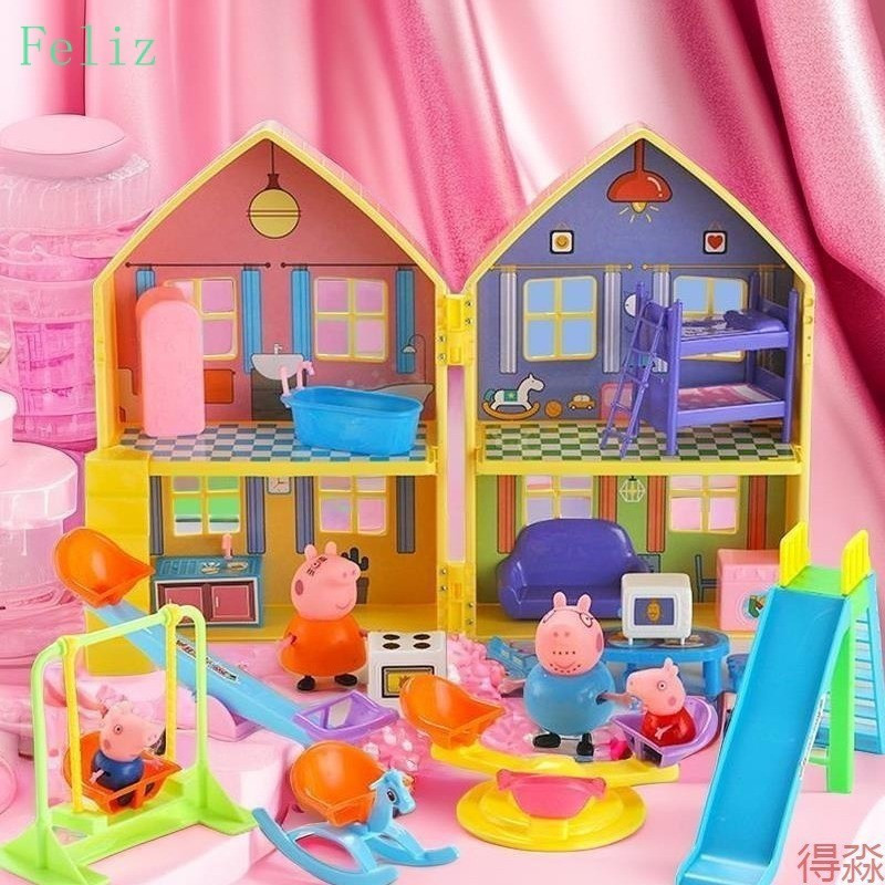 2024 Brinquedos Luxuosos da Casa da Peppa Pig Figuras Educacionais de ...