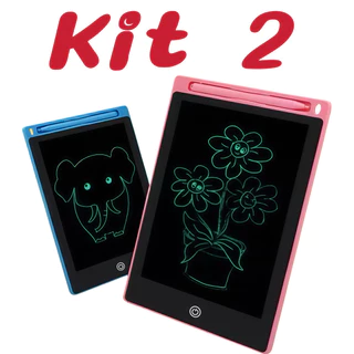 Kit 2 Prancheta LCD de 8.5 polegadas, ferramentas de desenho de brinquedos para crianças, Marisa em Oferta na Shopee