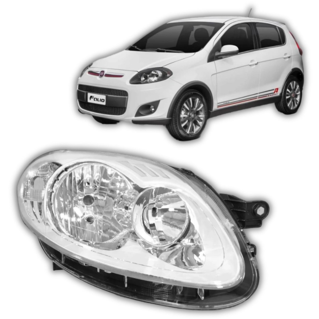 Farol Fiat Palio 2012 2013 2014 2015 2016 2017 | Shopee Brasil