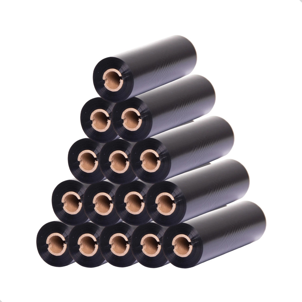 12 Ribbon de Cera 110x74m G42 P/Impressora Térmica Zebra ZD220