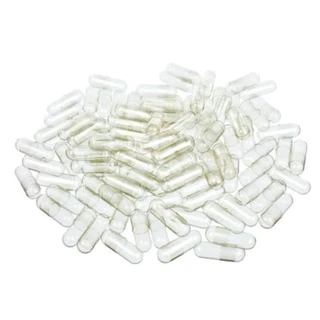 100 Cápsulas Vazias de Gelatina Incolor Nº 0 (500mg)