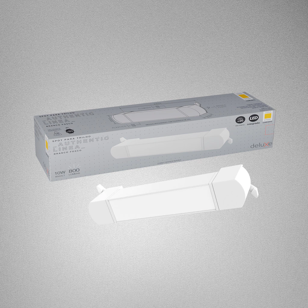 Spot Led Trilho Authentic Linea 10w 2700k Branco Deluxe