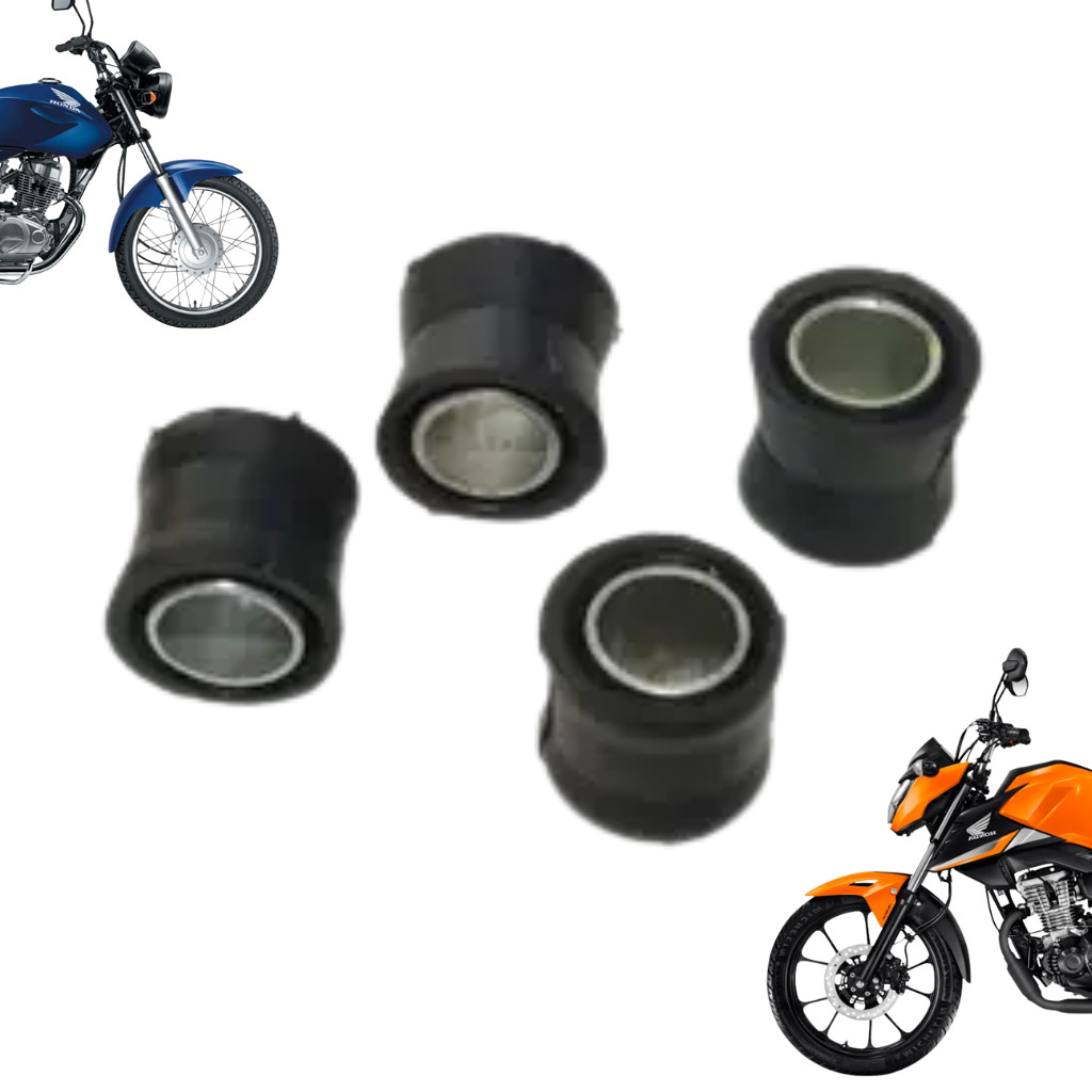 Kit 4 Buchas Amortecedor Cg Titan 125 150 160 Importado 12221E | Shopee ...