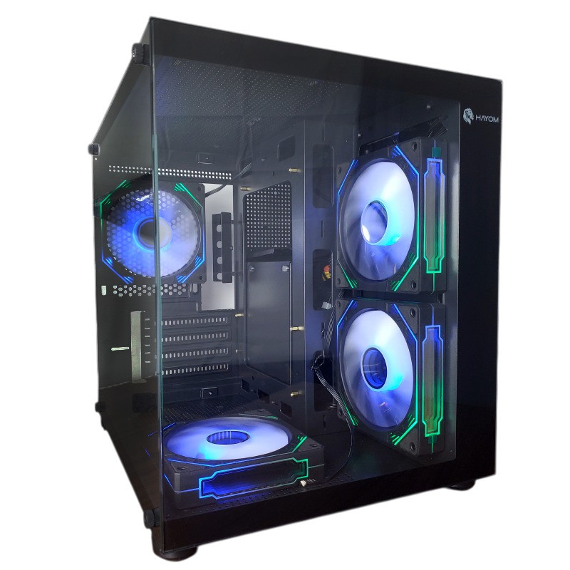 Gabinete Aquário Gamer RGB Hayom 4 fans Inclusas - GB1796 | Shopee
