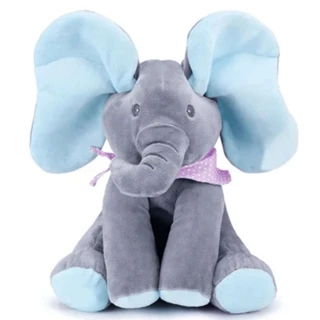 Pelucia Infantil Elefante Elefantinho Interativo com Som Castela