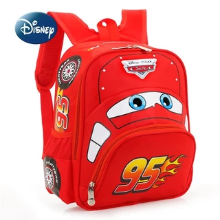 Pixar Lightning McQueen Kids 3D Cartoon Estéreo Carro Mochila Bebê Menino Criança Bolsa Escolar