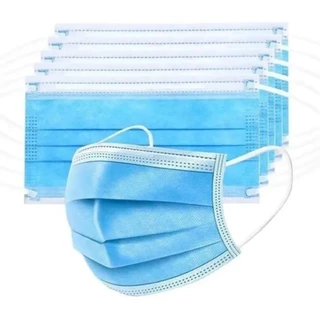 Kit 50 Máscaras Descartáveis ​​Tripla Proteção em Oferta na Shopee
