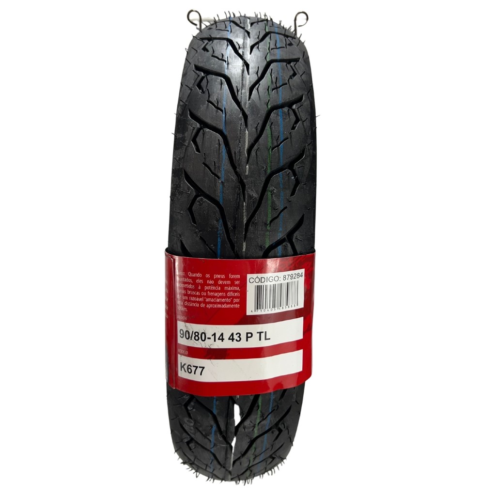 kn.t.c Pneu Kenda 90/80-14 Tl 43p K677 Thorax Traseiro Neo 125 | Shopee
