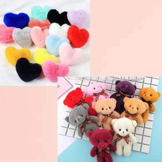 Kit 24 Chaveiros Coração e Urso em Pé Modelos de chaveiro de pelúcia com pegente em Oferta na Shopee