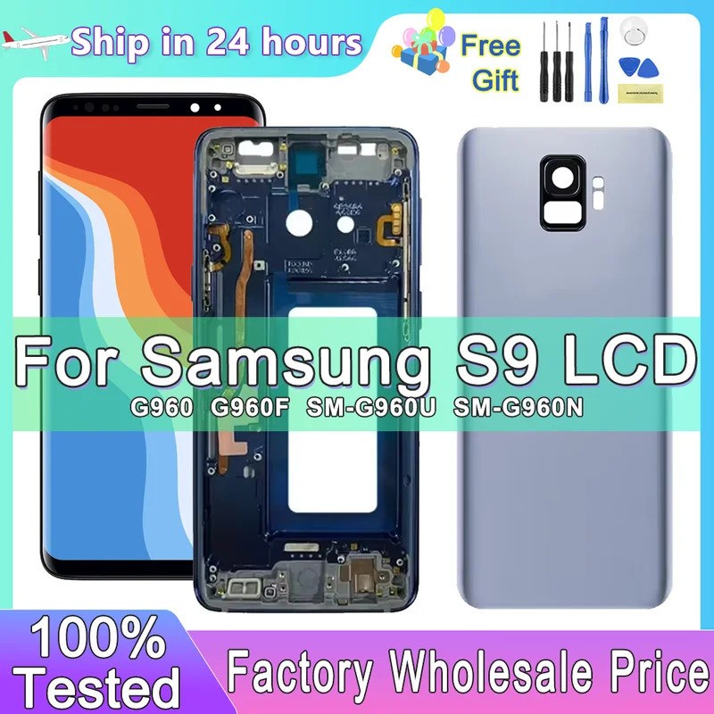 TFT Para Samsung S9 G960 G960F Display LCD Tela De Toque Com Moldura ...