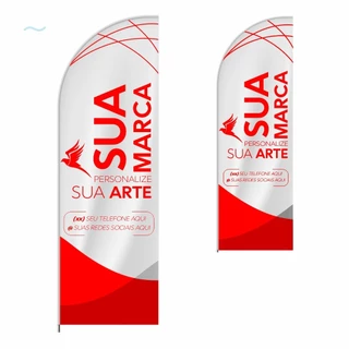Wind Banner Somente Tecido Dupla Face 2,15m Personalize Sua Marca em Oferta na Shopee