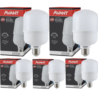 Kit 5 Lâmpada Bulbo Led 20W Luz Branca 6500K Bivolt 127v 220v Soquete E27 Avant em Oferta na Shopee
