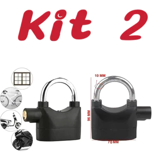 Kit2 cadeado com alarme sonoro anti-roubo para motocicleta à prova d'água marisa em Oferta na Shopee