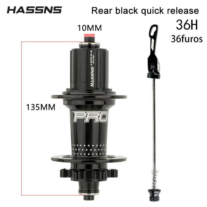HASSNS PRO7 Cubo MTB 6 Pinos 32/36 Furos para Freio a Disco