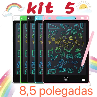 Kit 5 Lousa Mágica Tela Lcd Tablet Infantil De Escrever E Desenhar 8.5 Polegadas brinquedo infantil Para em Oferta na Shopee