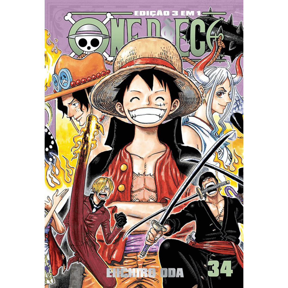 Mangá - One Piece 3 Em 1 Vol. 34 - Novo/Lacrado | Shopee Brasil