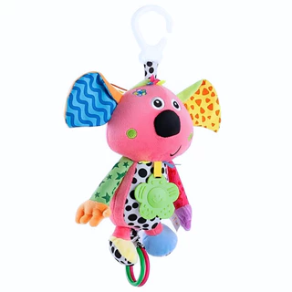 Pelúcia Infantil Coala Musical Brinquedo Mordedor Chocalho Com Alça Castela