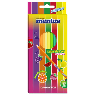 Lapis de Cor Mentos Compactor Cheirinho 12 cores Hexagonal