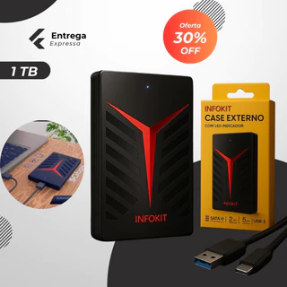 HD Externo 1TB Gamer USB 3.0 Portátil Para PC Notebook, PlayStation, Xbox, Smart TV – Pronta Entrega