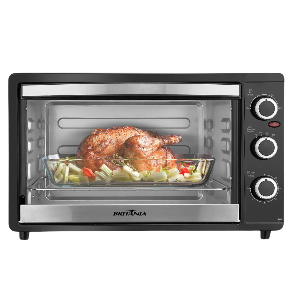 Forno De Bancada Elétrico Forninho 36 Litros Timer Grelha Gr
