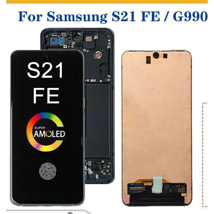 Promoção Tela Touch Display Lcd P/ Galaxy S21FE Oled SM-G990B SM-G990B/DS SM-G990U SM-G990U1 SM-G990W SM-G990E Com Aro