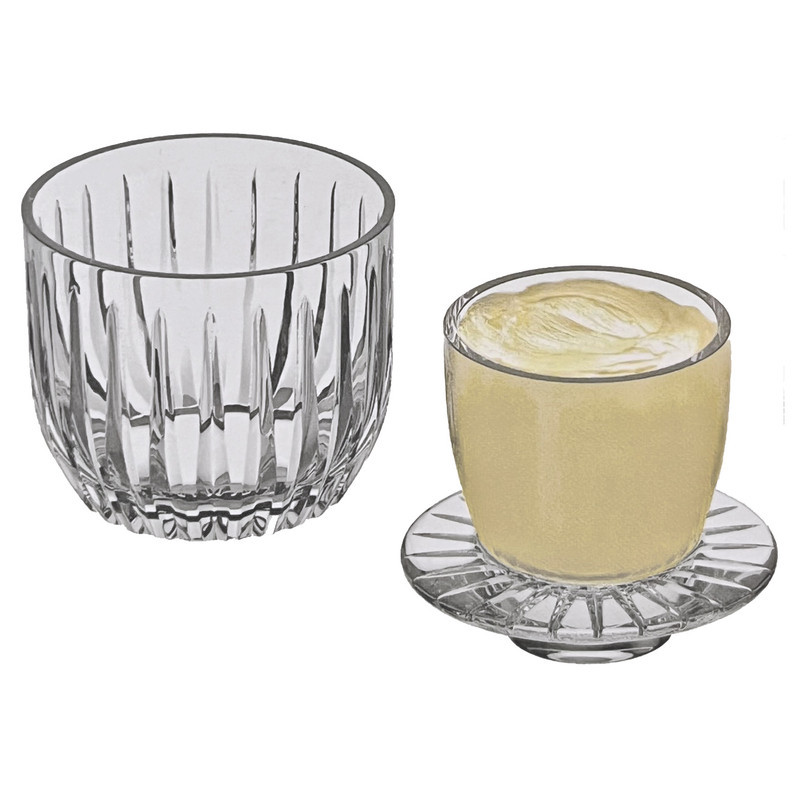 Manteigueira Francesa Luxo Vidro Melina Porta Manteiga 11cm Hauskraft