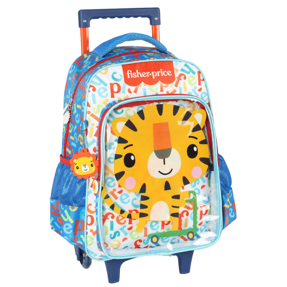 Kit Mochila Escolar Rodinha Lancheira Fisher Price Original Premium ...
