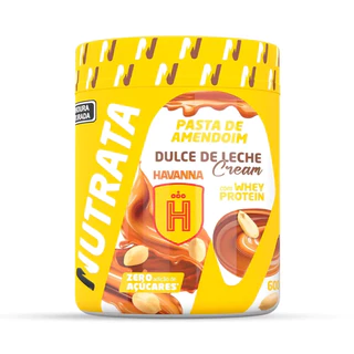 Pasta De Amendoim Com Whey Protein 600g Nutrata Dulce De Leche Cream Havanna