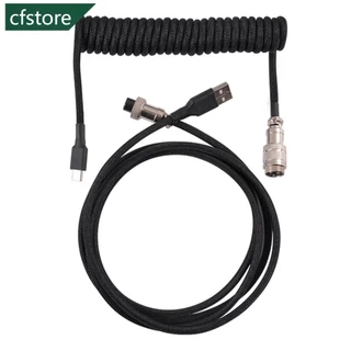 CFSTORE 3M Tipo C Teclado Mecânico Cabo Enrolado USB Fio Desktop Computador Aviação Conector H2T8
