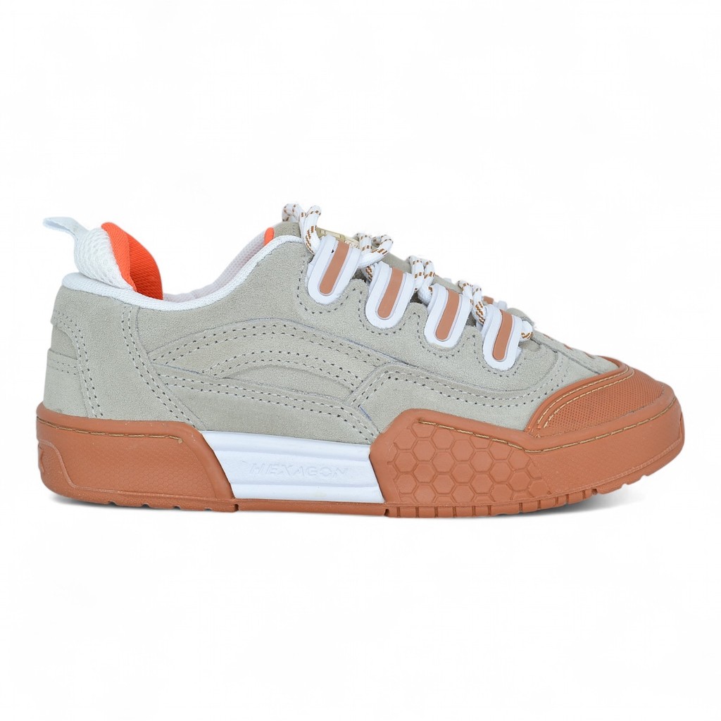 Tenis QIX Hexagon Couro Camurça Streetwear Skate Masculino