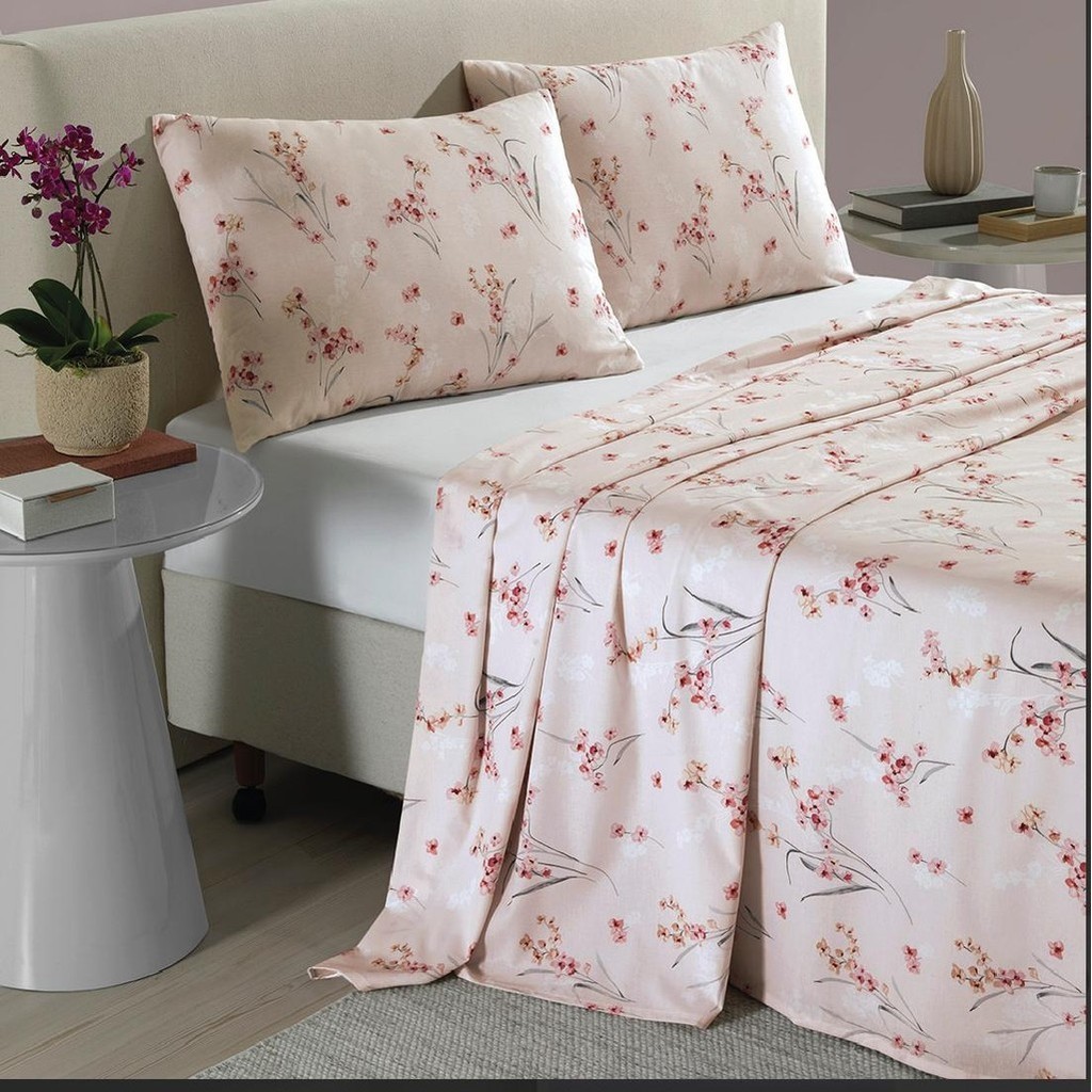 Kit Completo Jogo de Cama Casal Queel Vanessa 4 Peças | Shopee Brasil