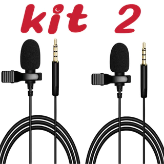Kit 2 Mini Microfone De Lapela Profissional Plug P2 em Oferta na Shopee