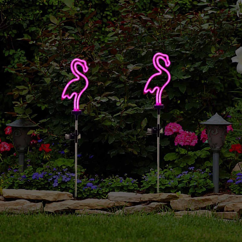Flamingos LED Solar Path Light Street Walkway Atmosferas Ornamentos ...