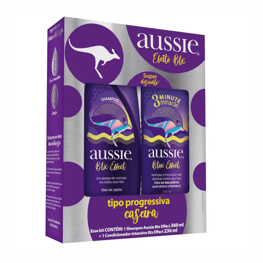 Kit Aussie Tipo Progressiva Shampoo 360ml+condicionador 236ml | Shopee ...