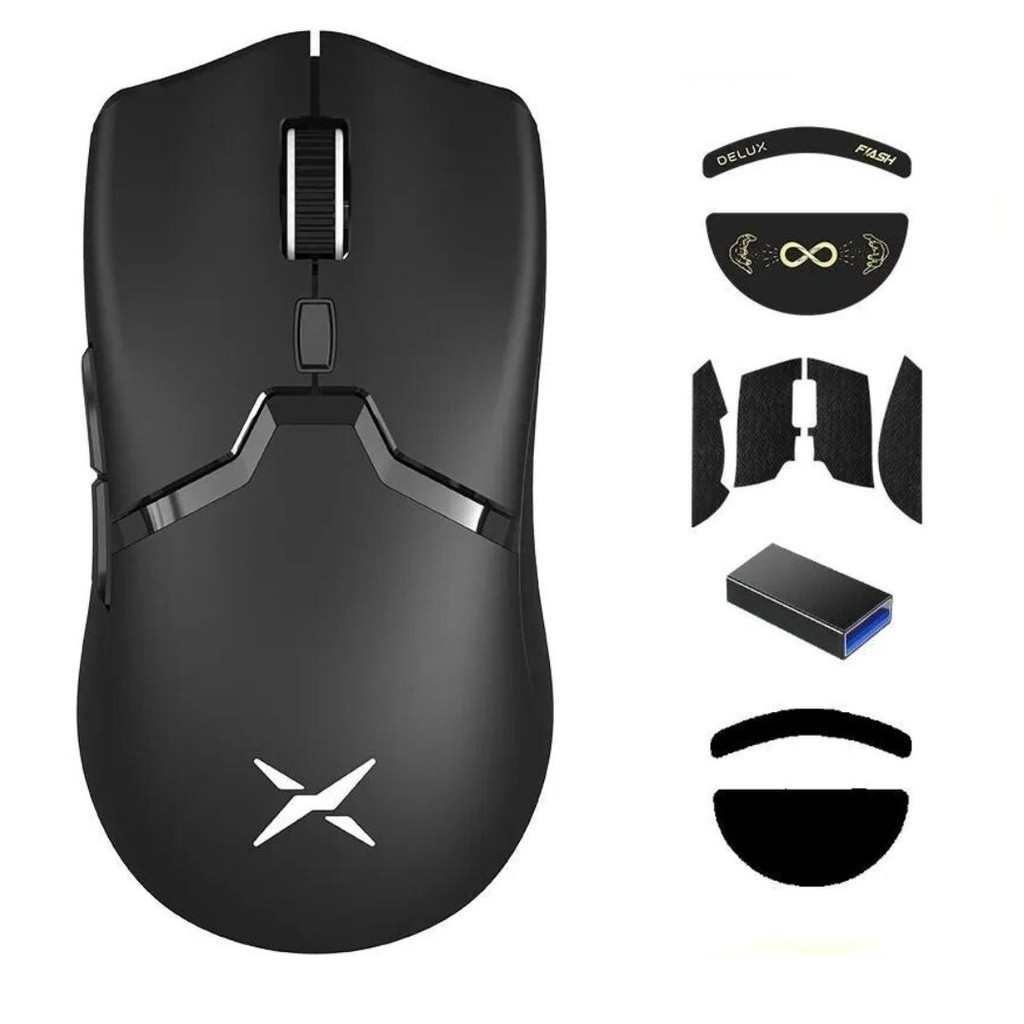 Mouse Gamer Delux M800 PRO Preto PAW3395 26000DPI Acessórios | Shopee ...