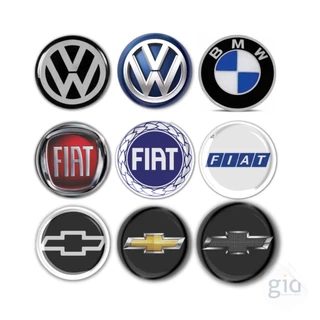 Kit Adesivo Para Calota ou Roda Carro Resinado 4 peças - Diversas Marcas em Oferta na Shopee