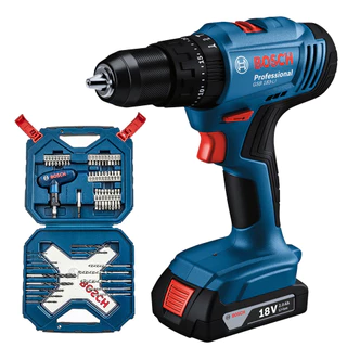 Furadeira Bosch GSB 183-LI 18V + Kit 54 Peças Brocas e Pontas para Metal, Madeira e Alvenaria em Oferta na Shopee
