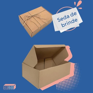 Kit Caixas de Papelão com Papel de Seda E-Commerce 27x18x9cm