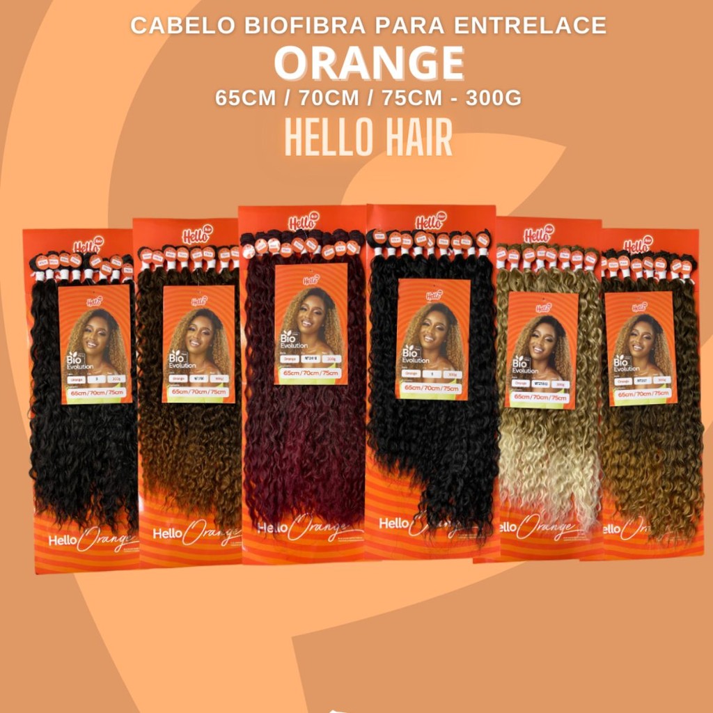 Cabelo Fibra Orange - Bio Evolution - Hello Hair -300g | Shopee Brasil