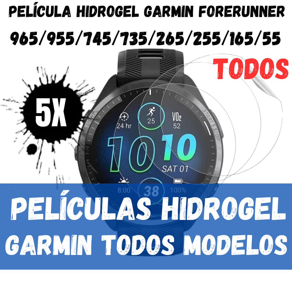 1,3 ou 5 Películas Hidrogel HD Premium Para Garmin Forerunner Venu Fenix Vivo active Approach Todos Modelos Garmin