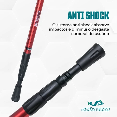 KIT 2 BASTÃO DE CAMINHADA ANTISHOCK JP-BC