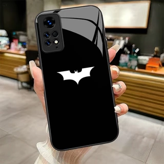 Capa de Telefone de Vidro Temperado com Design do Batman para POCO F3 F4 F5 M5 M6 4G X3 X4 GT X5 X6 X7 X7 PRO 5G Redmi N