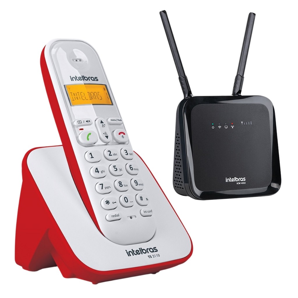 Telefone Fixo Sem Fio Bina TS 3110 Intelbras Entrada Chip 4G | Shopee ...
