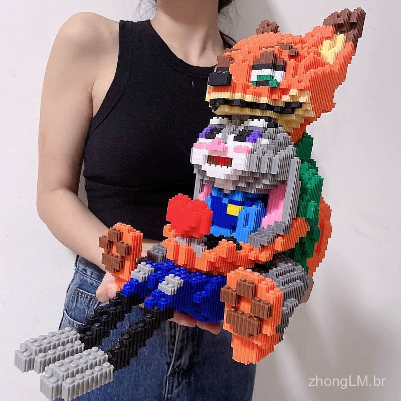 Compatível com Lego Assembled Tiny Particle Building Blocks Brinquedos ...
