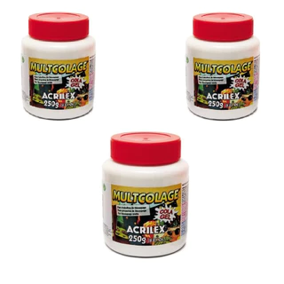COLA GEL DECOUPAGE MULTCOLAGE ACRILEX 250 GRAMAS - 3UNDS