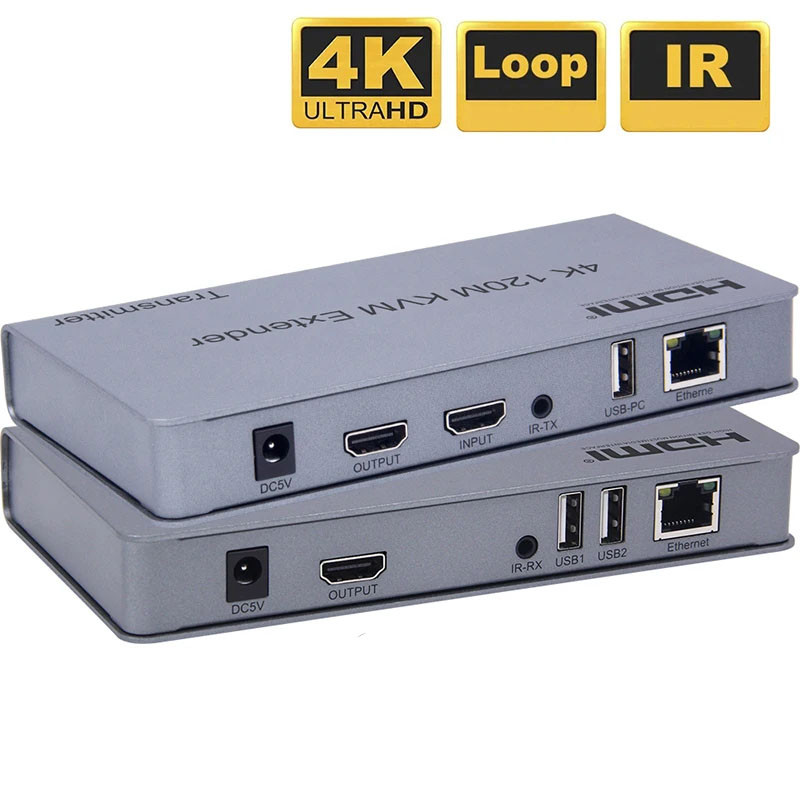 Đại lý bán Bộ kéo dài HDMI KVM 4K 30Hz qua cáp mạng cat5/cat6 có USB HL